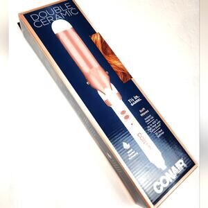 Conair Double Ceramic 1.5 Inch Curling Iron Auto Off Dual Voltage Travel‎ New